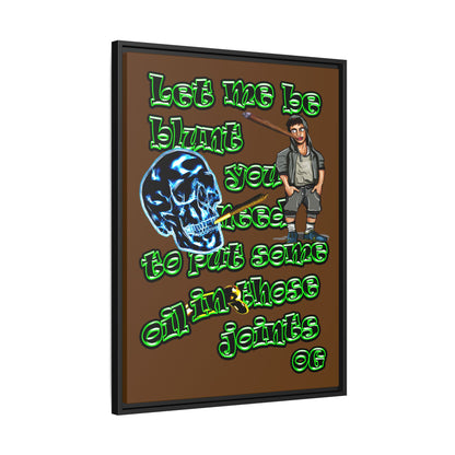 og - framed canvas art (brown)