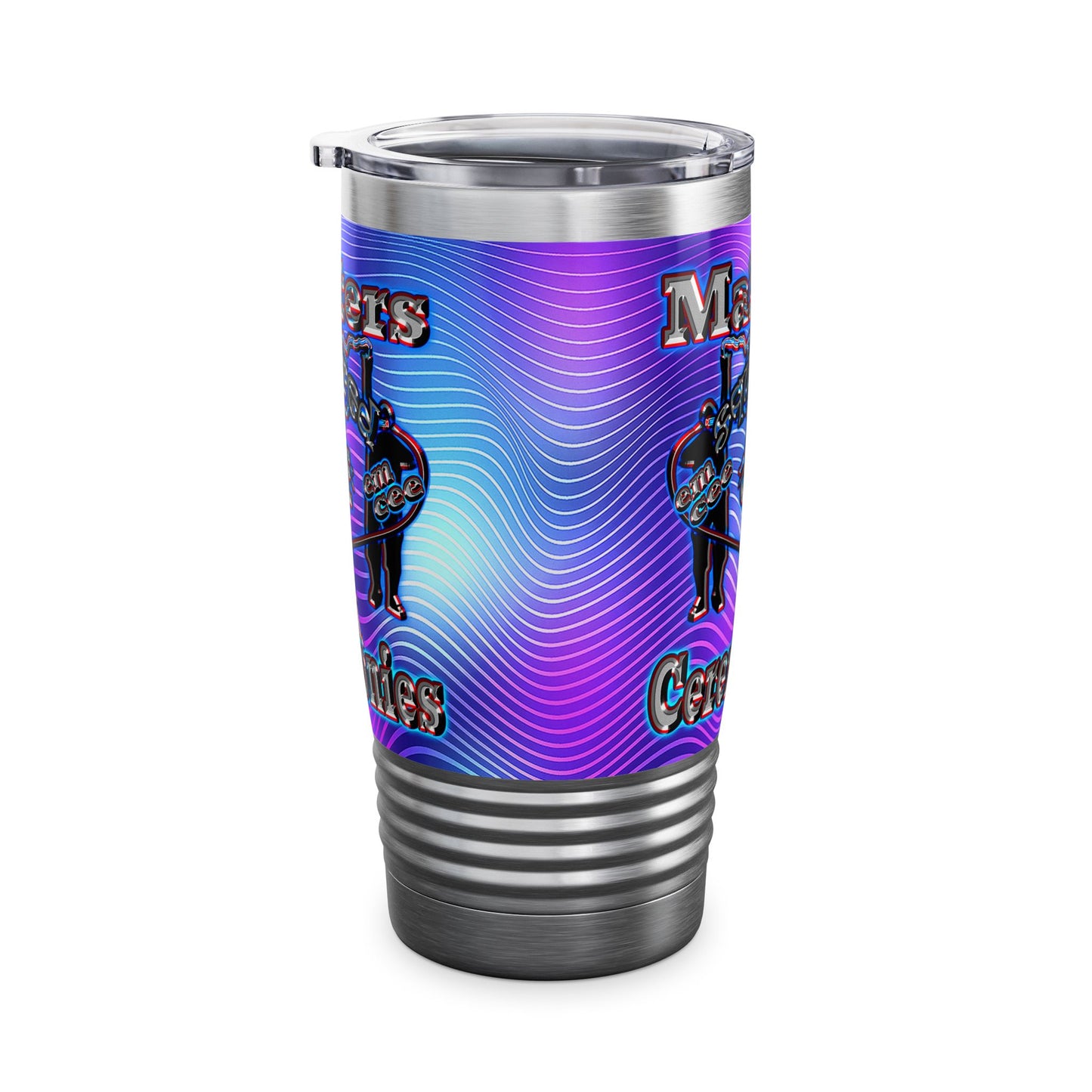 em cee squared - Ringneck Tumbler, 20oz (purple wave)