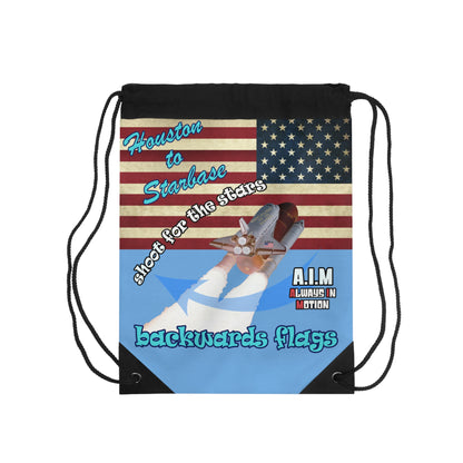 shoot for the stars - Drawstring Bag (light blue)