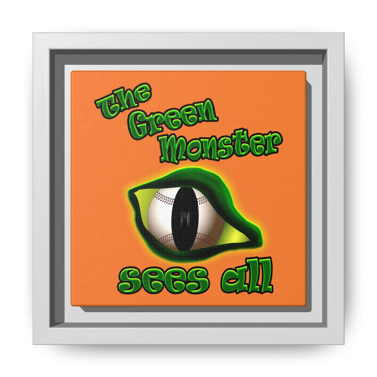 green monster - framed canvas art (crusta)