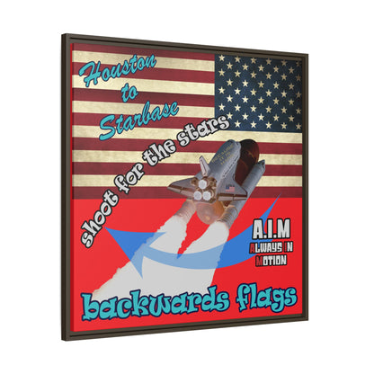 shoot for the stars - framed canvas art (red)