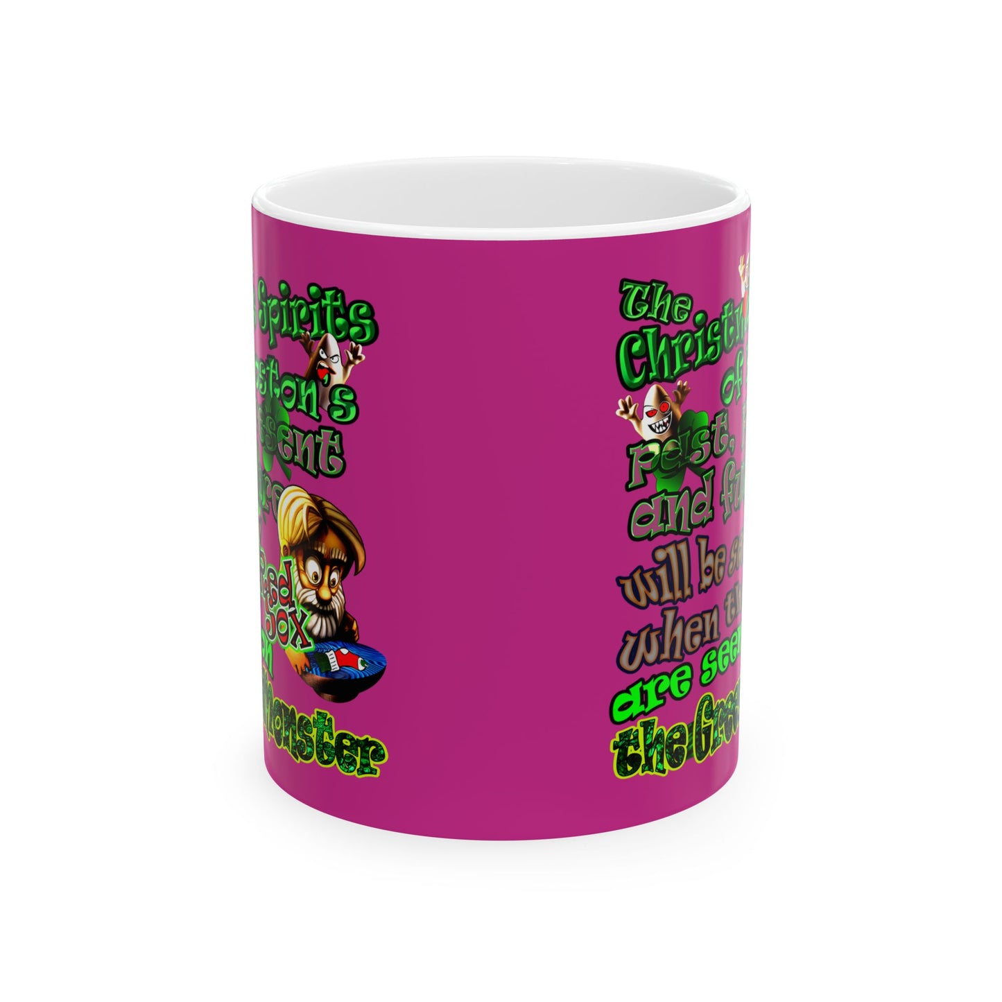 christmas spirits of boston - White Mug (pink)