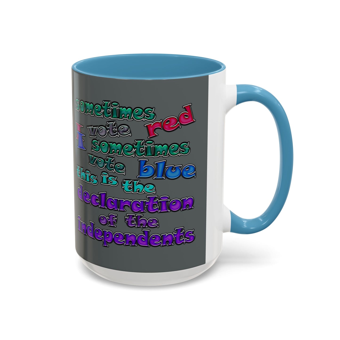 declaration of the independents - Accent Mug (dark grey)