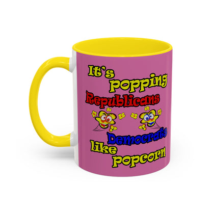 popping like popcorn - Accent Mug (light pink)