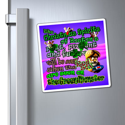christmas spirits of boston - Magnets - (purple-pink wave)