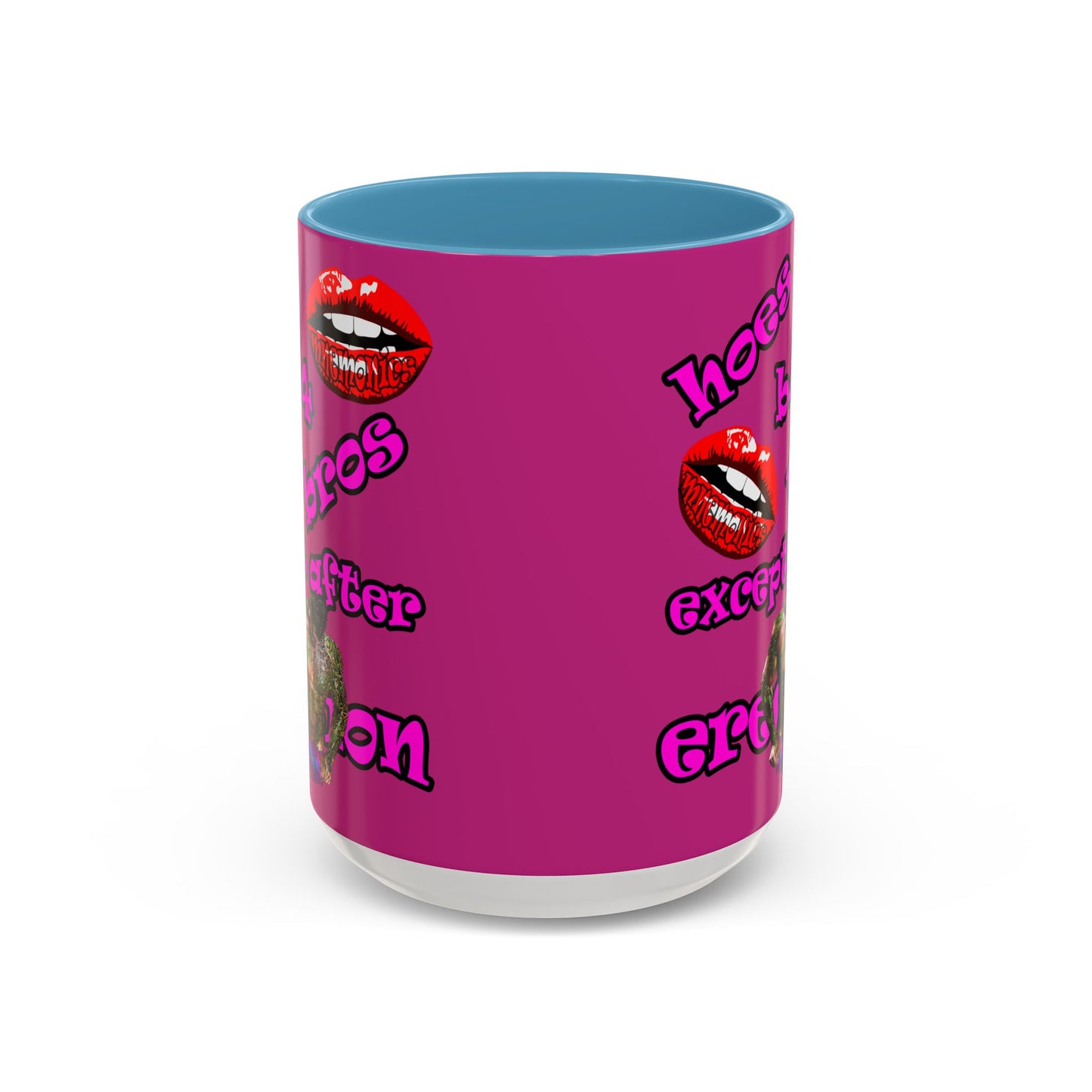 hoes b4 bros - Accent Mug (pink)