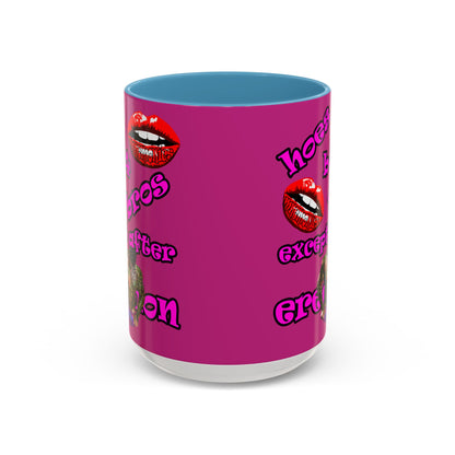 hoes b4 bros - Accent Mug (pink)