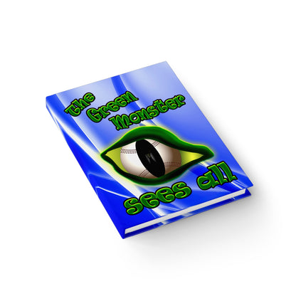 green monster - journal-lined (blue-white wave)