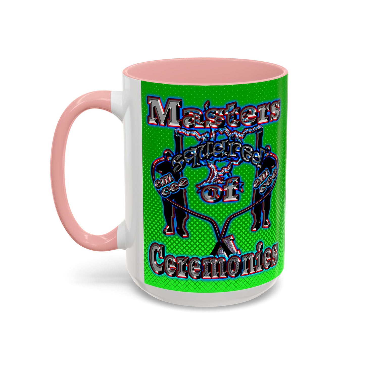 em cee squared - Accent Mug (logo green)