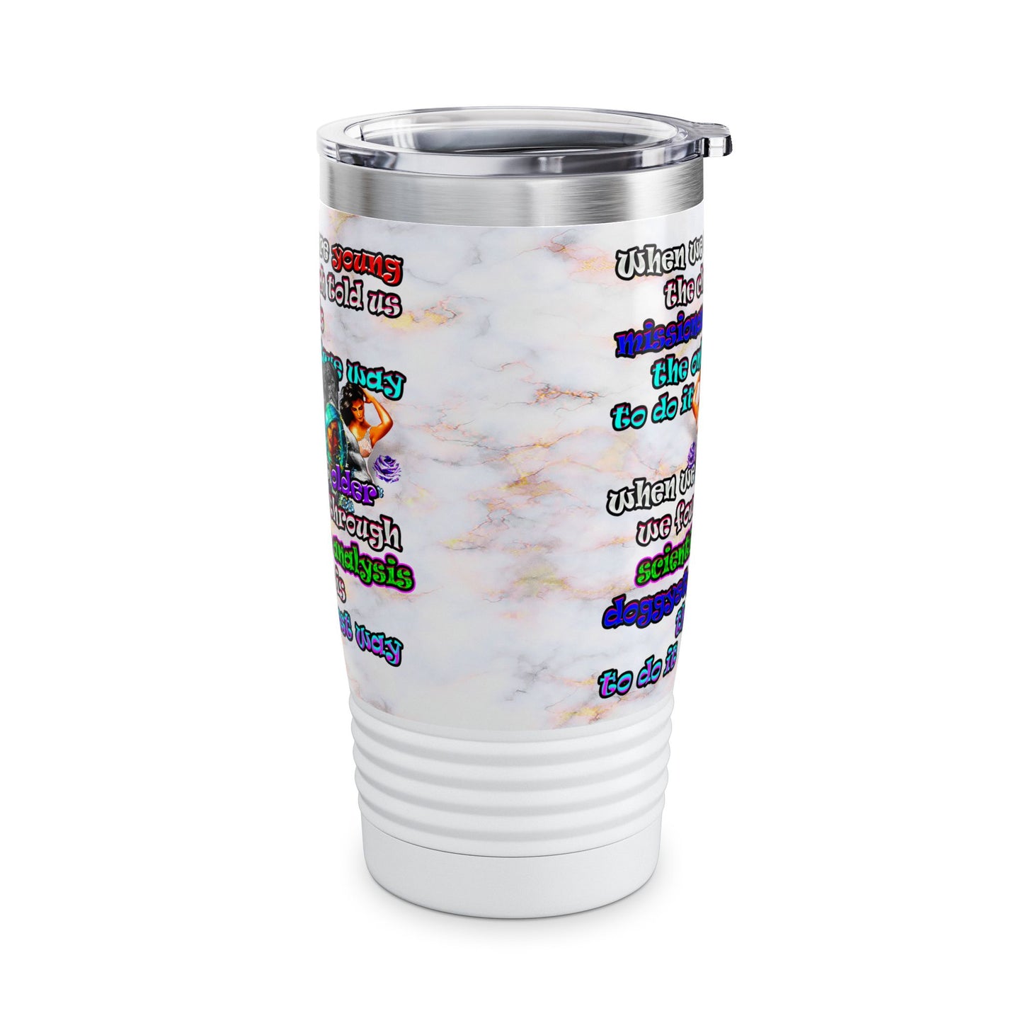 doggystyle - Ringneck Tumbler, 20oz (white marble)