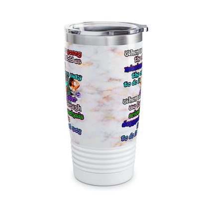 doggystyle - Ringneck Tumbler, 20oz (white marble)