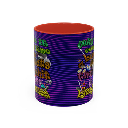 the bum's shit - Accent Mug (purple wave)