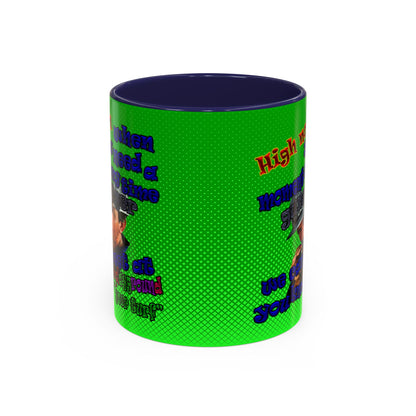 high noon - Accent Mug (logo green)
