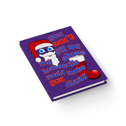 santa's shoes - journal-lined (purple)