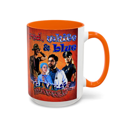 rw&b lives matter - Accent Mug (burnt orange)