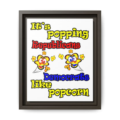 popping like popcorn - framed canvas art (white)