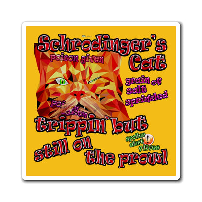schrodinger's cat - Magnets - (yellow)
