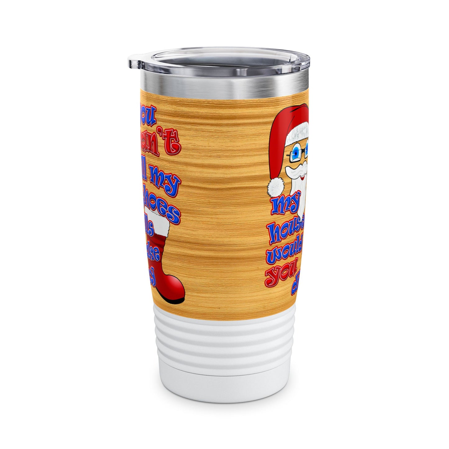santa's shoes - Ringneck Tumbler, 20oz (butterscotch wood finish)