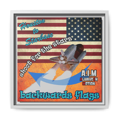 shoot for the stars - framed canvas art (burnt orange)