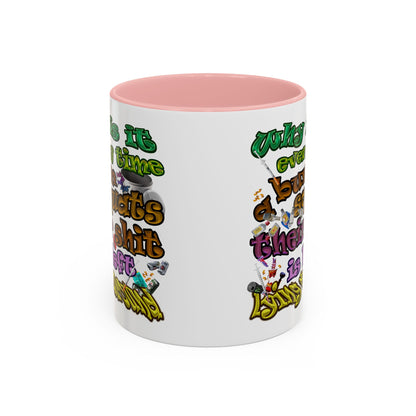 the bum's shit - Accent Mug (white)
