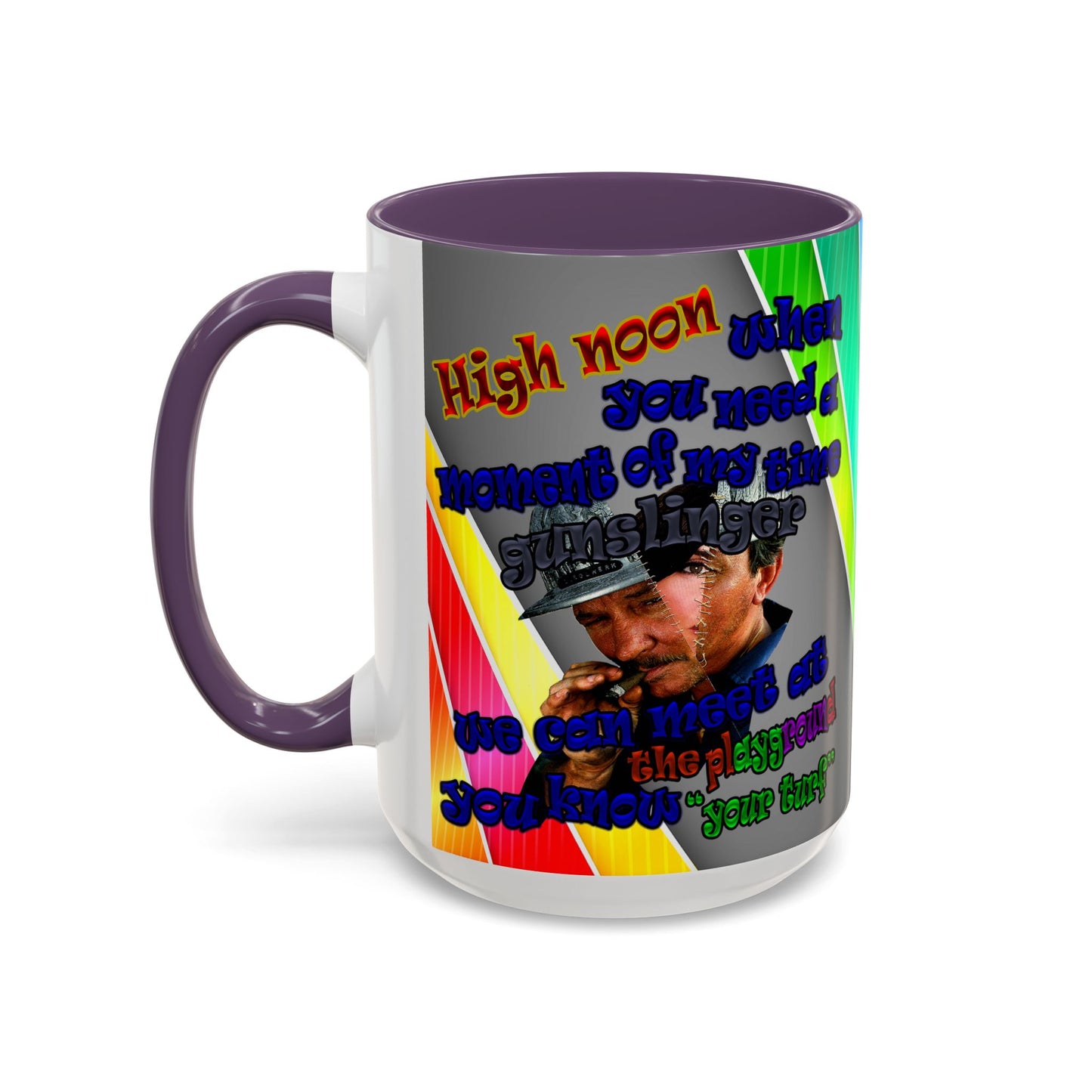 high noon - Accent Mug (rainbow split)