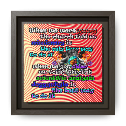 doggystyle - framed canvas art (yellow-orange wave)