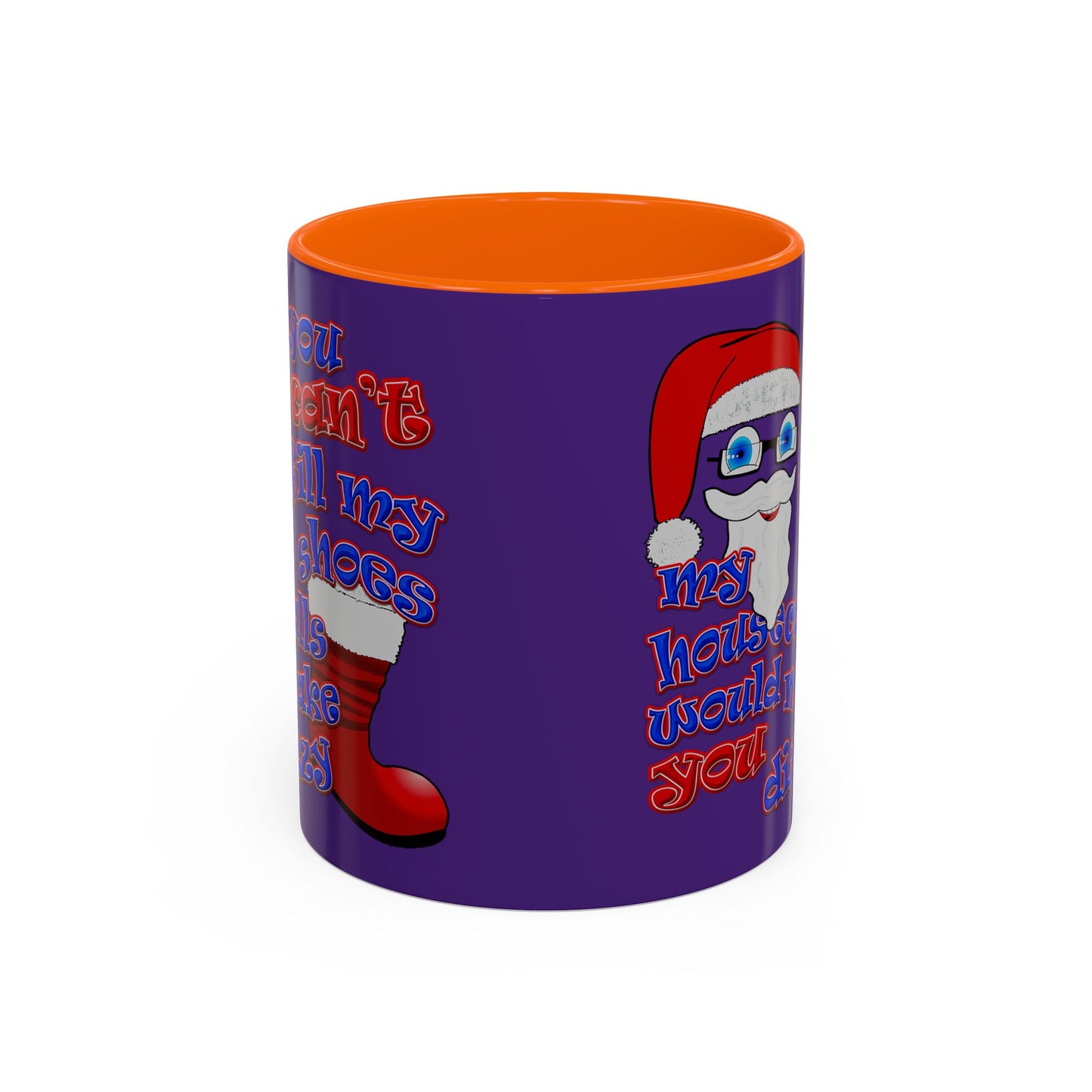santa's shoes - Accent Mug (purple)