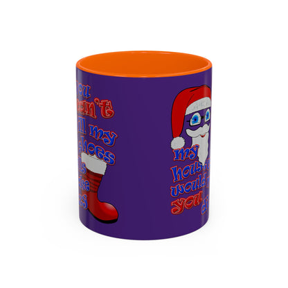 santa's shoes - Accent Mug (purple)