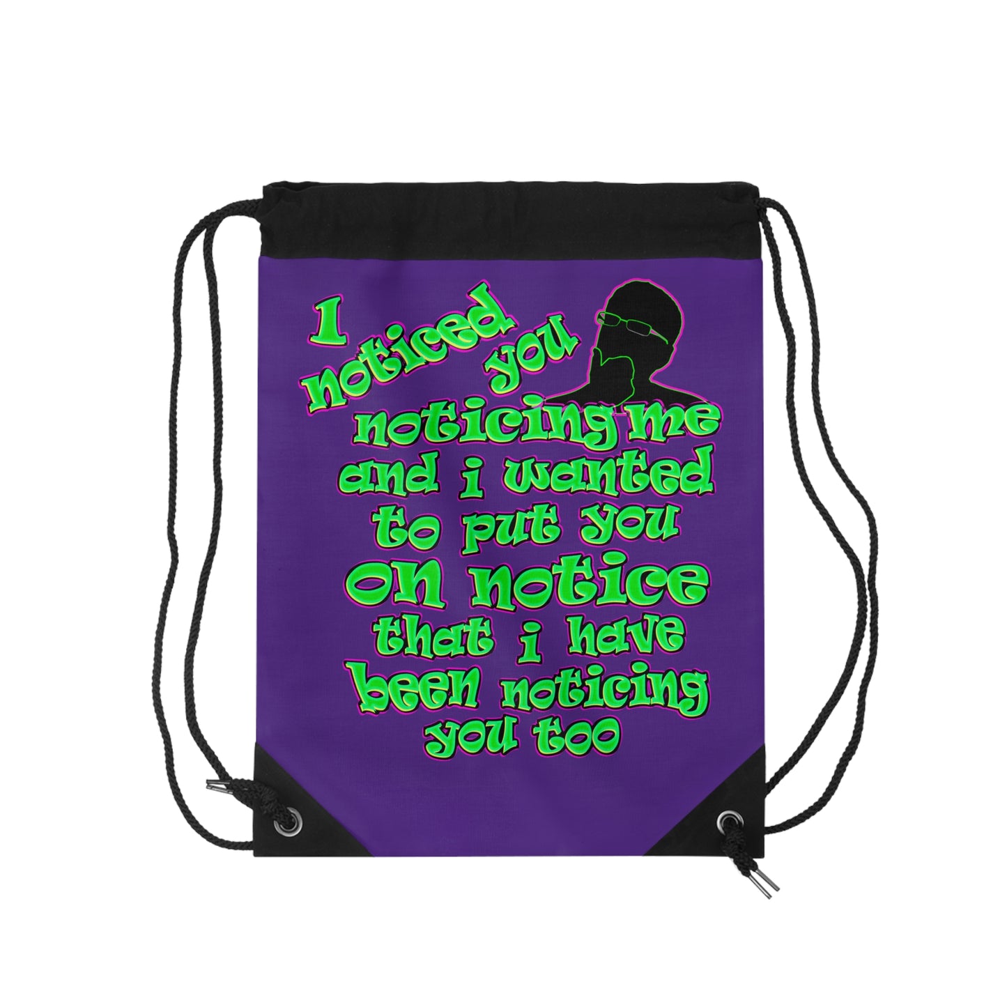 noticed you noticing - Drawstring Bag (purple)