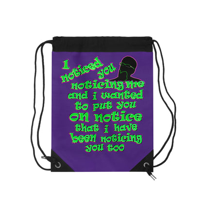 noticed you noticing - Drawstring Bag (purple)