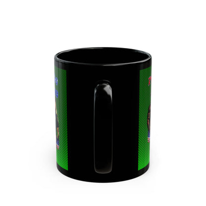 rw&b lives matter - Black Mug (logo green)