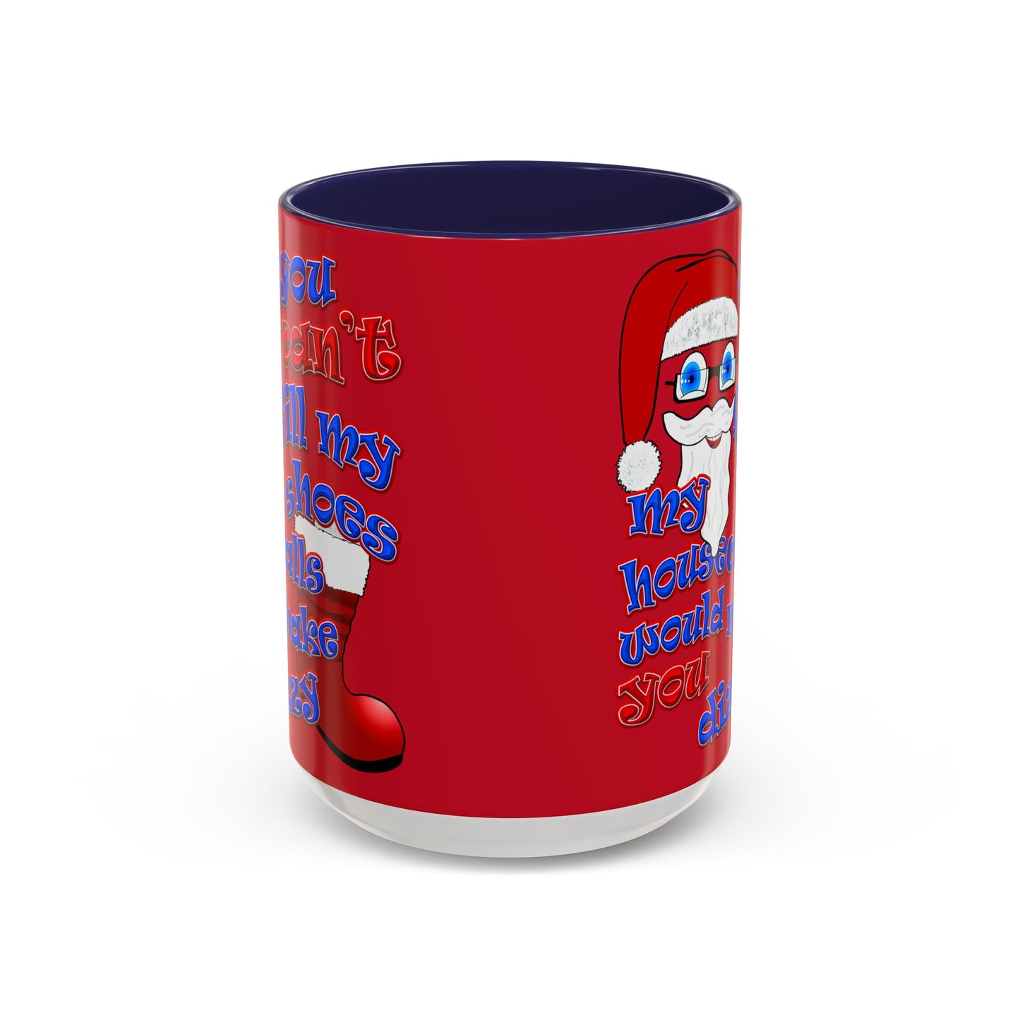 santa's shoes - Accent Mug (dark red)
