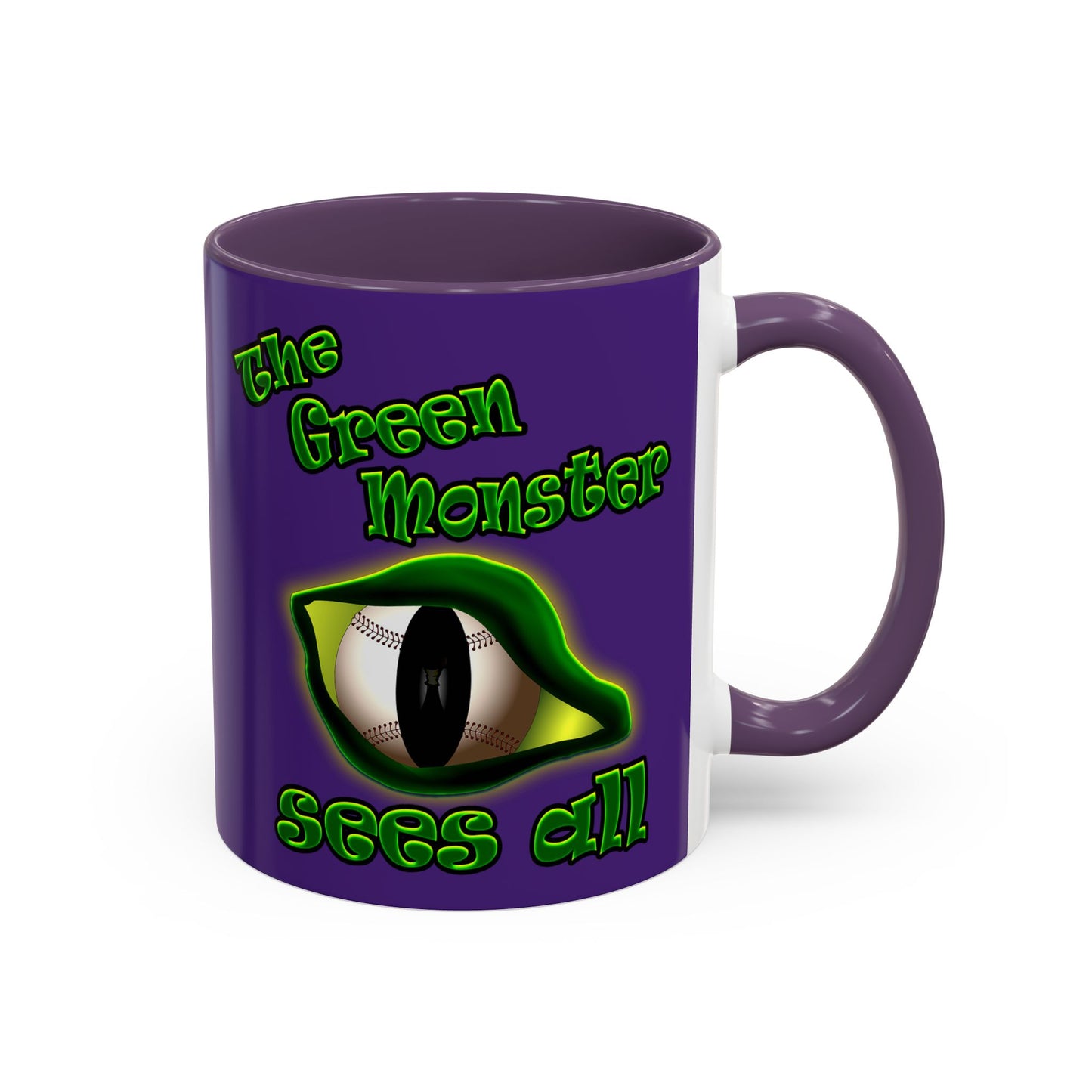 green monster - Accent Mug (purple)