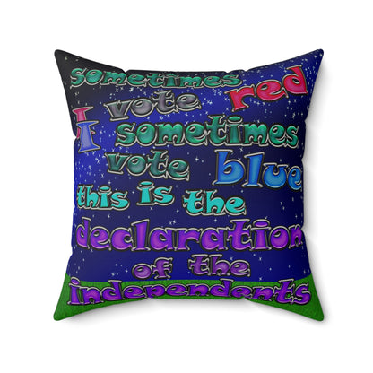 declaration of the independents - Faux Suede Square Pillow - ('snoops' background)