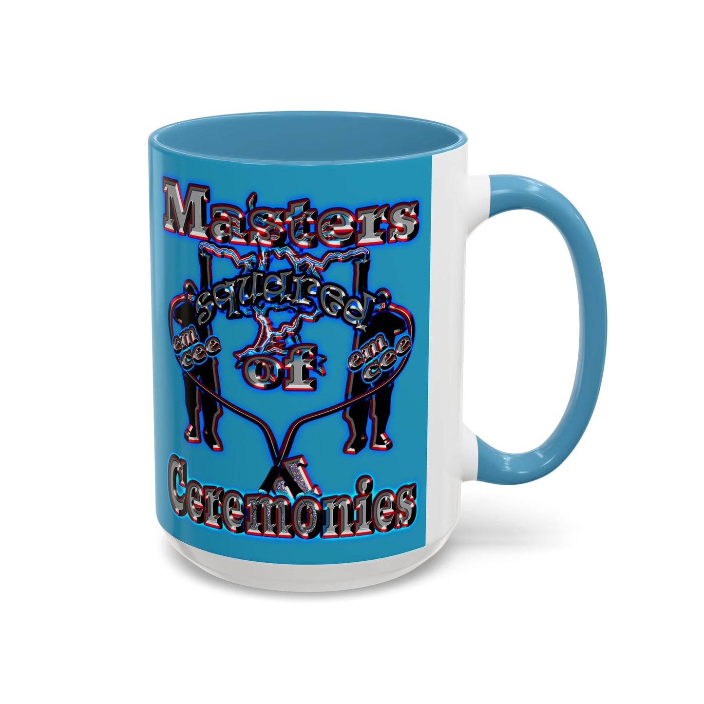 em cee squared - Accent Mug (turquoise)