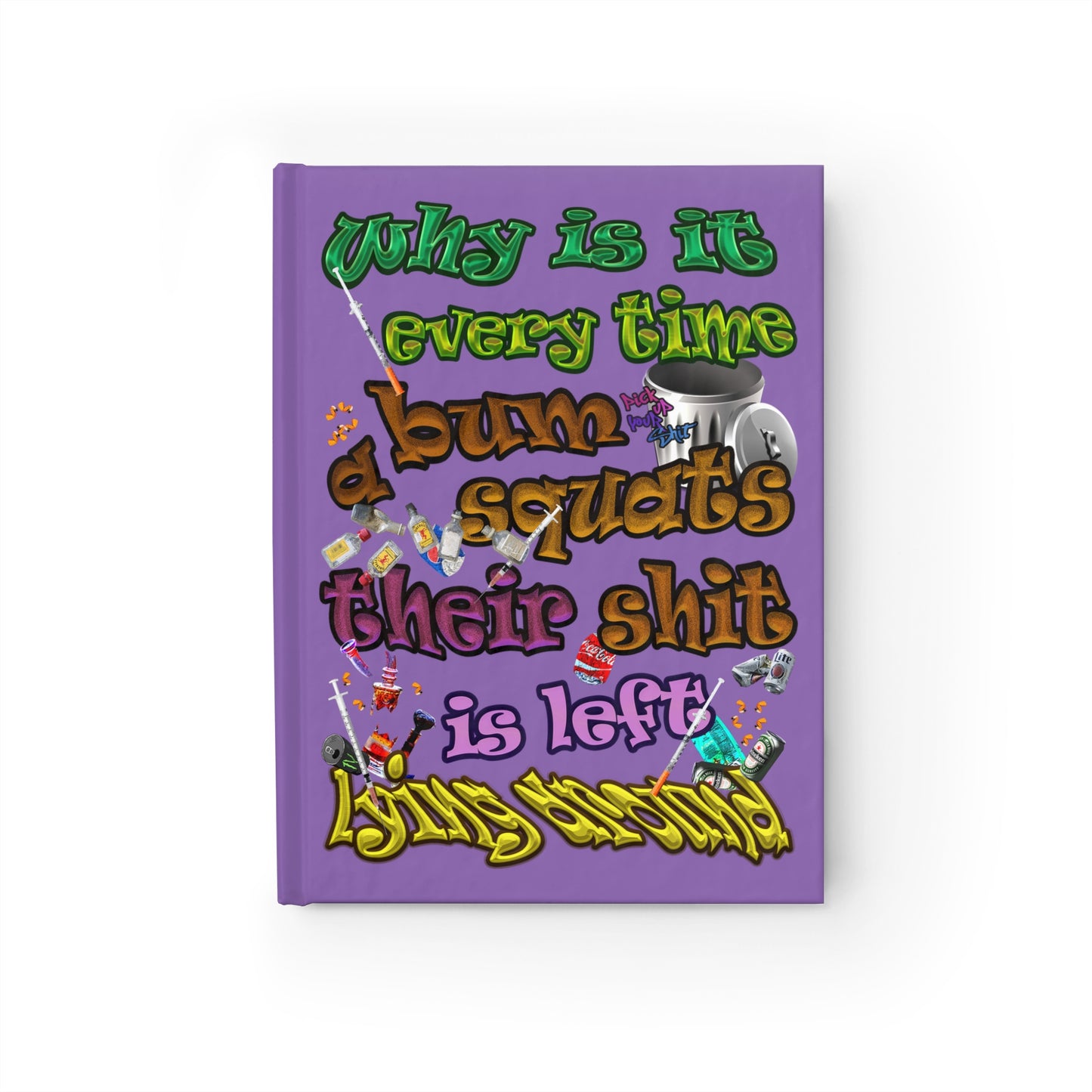 the bum's shit - journal-blank (light purple)