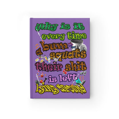 the bum's shit - journal-blank (light purple)