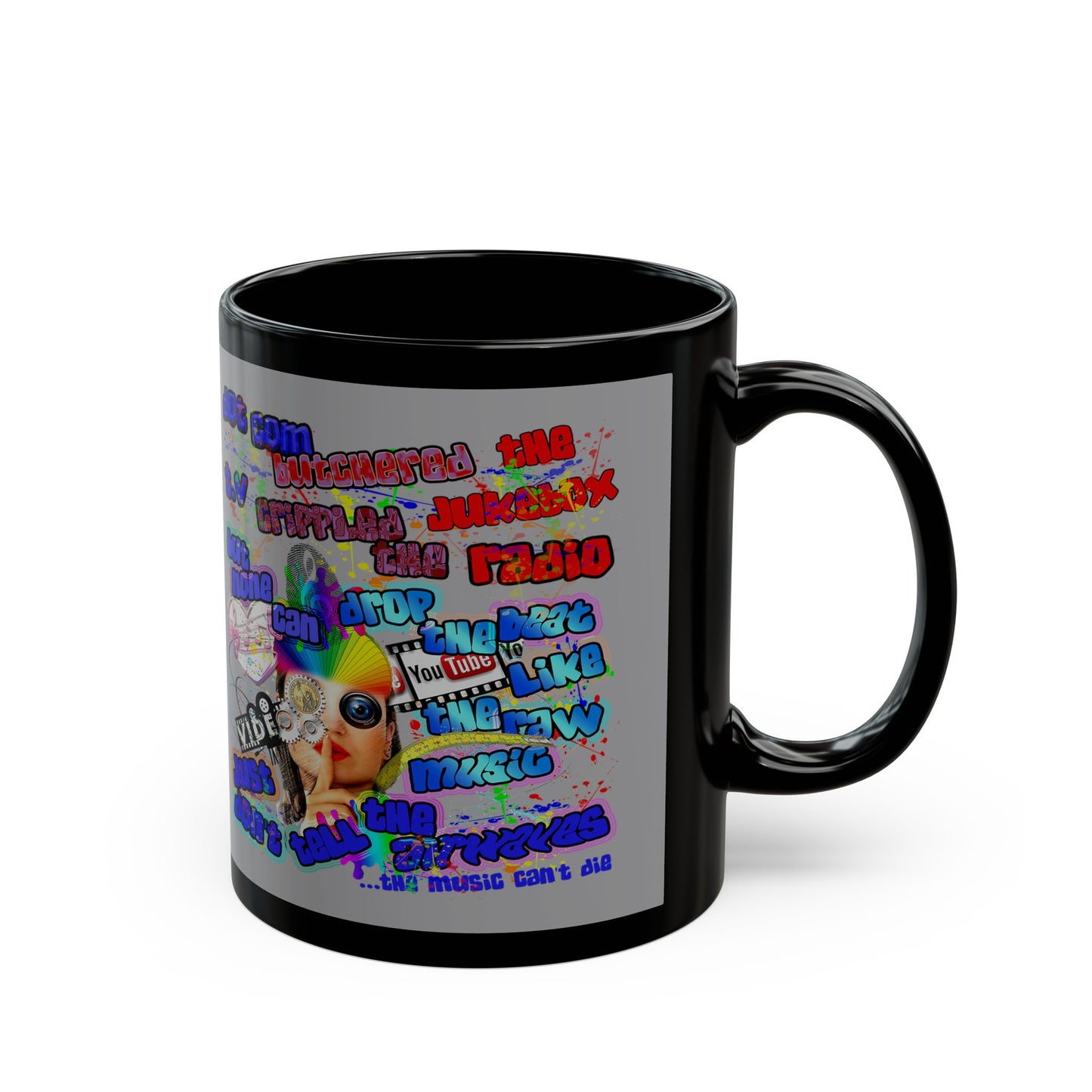drop the beat - Black Mug (grey)