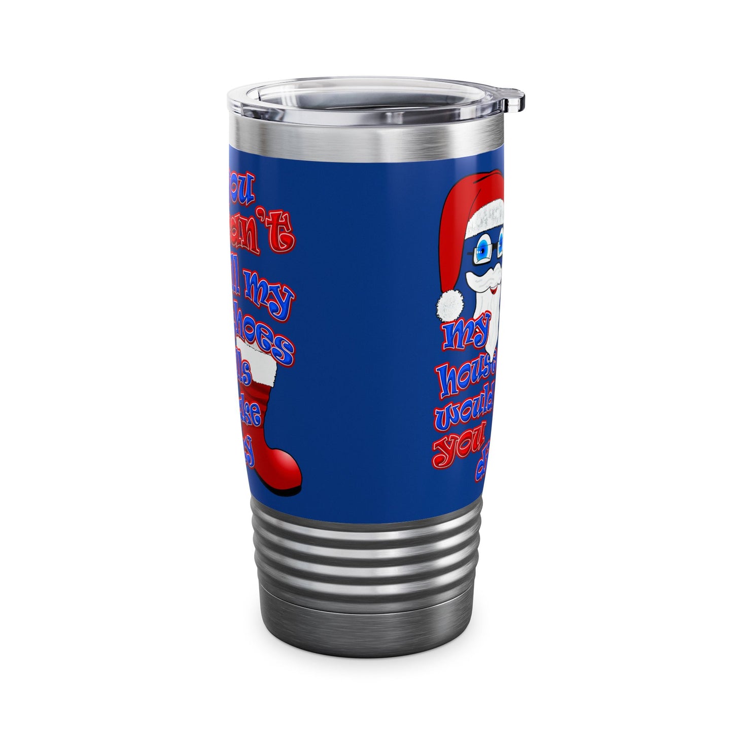 santa's shoes - Ringneck Tumbler, 20oz (dark blue)