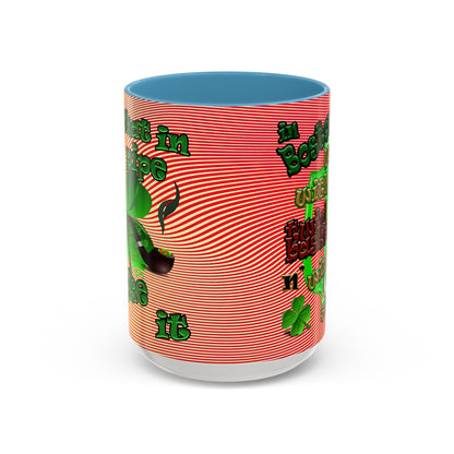 celtics logo - Accent Mug (yellow-orange wave)