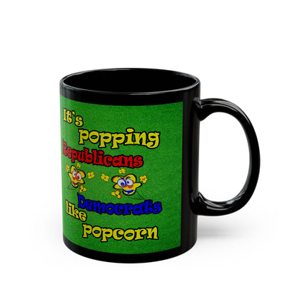 popping like popcorn - Black Mug (green turf)