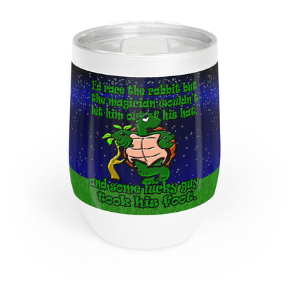 turtle race - Chill Wine Tumbler ('snoops' background)