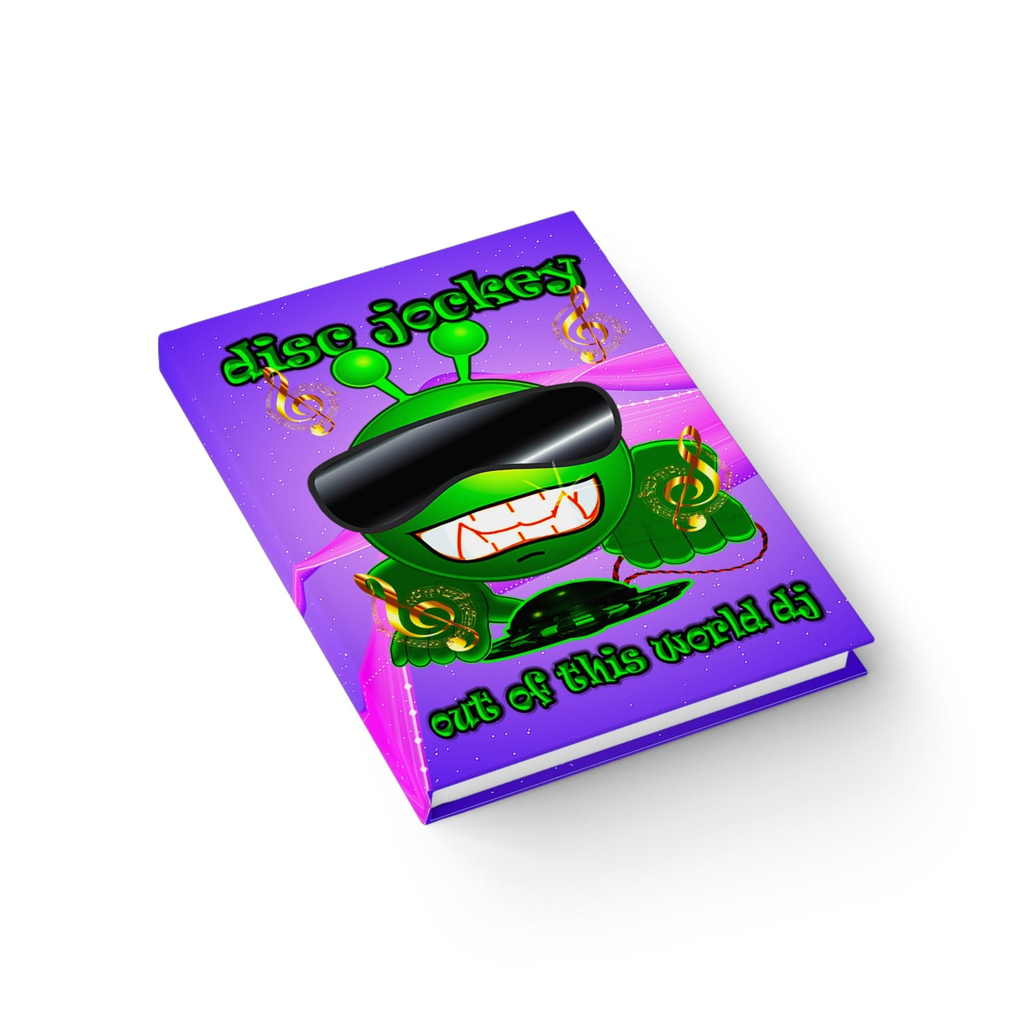 disc jockey - journal-blank (purple-pink wave)
