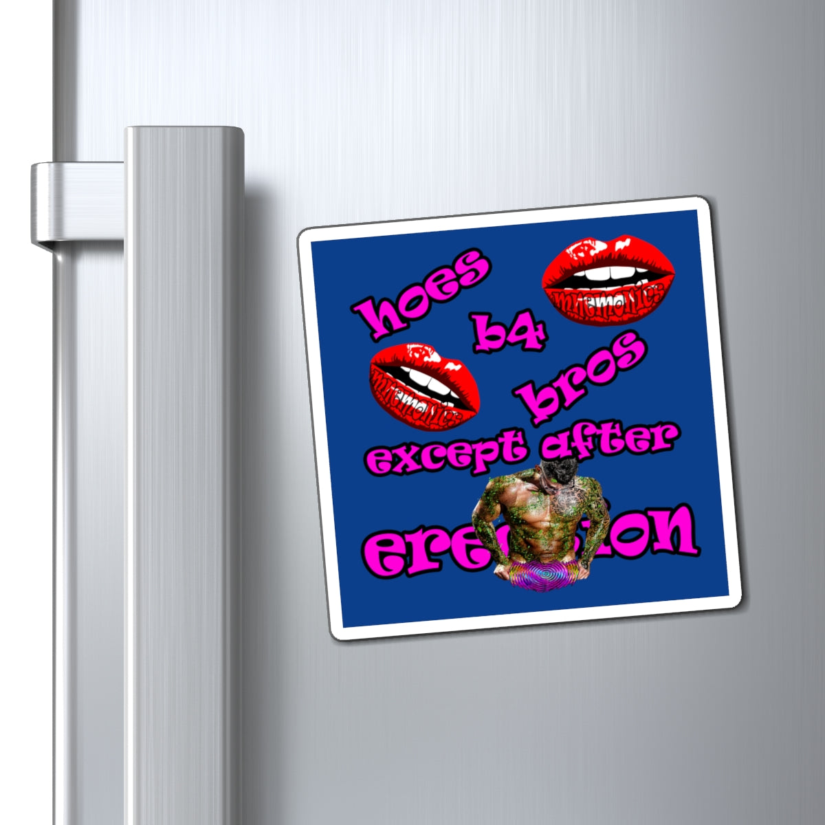 hoes b4 bros - Magnets - (dark blue)