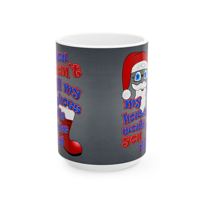 santa's shoes - White Mug (grey-light grey)