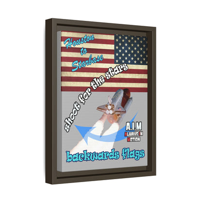 shoot for the stars - framed canvas art (light grey)