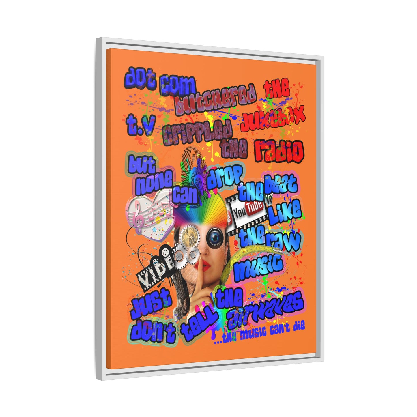 drop the beat - framed canvas art (crusta)