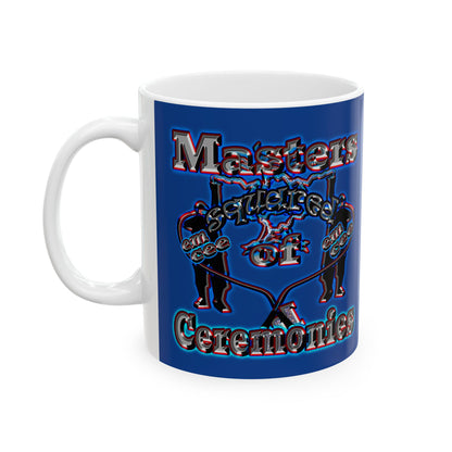 em cee squared - White Mug (dark blue)