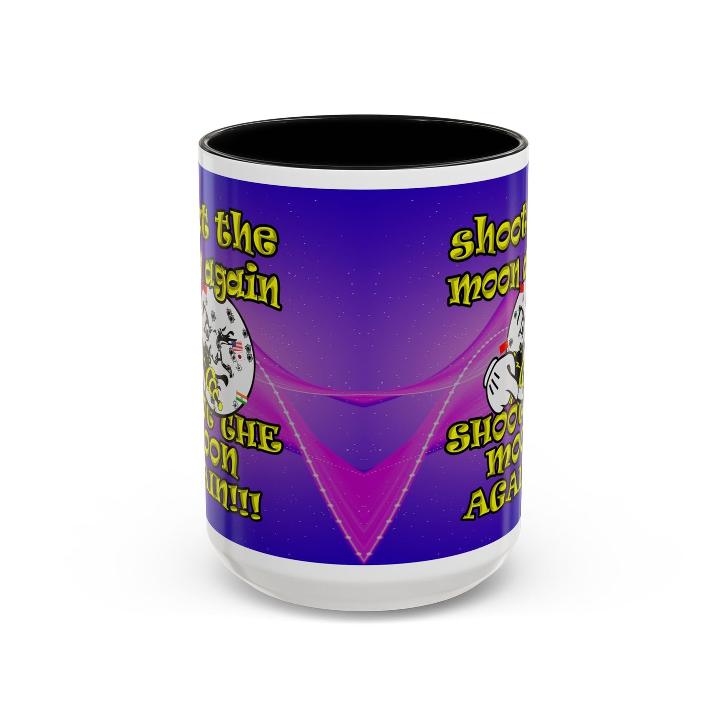 shoot the moon again - Accent Mug (purple-pink wave)