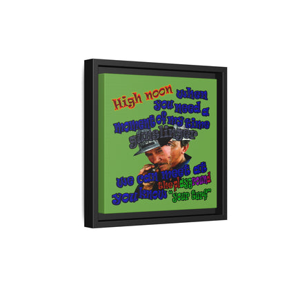 high noon - framed canvas art (green)